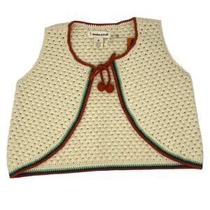 Misha & Puff NWT String Crochet Vest. Size 5-6.